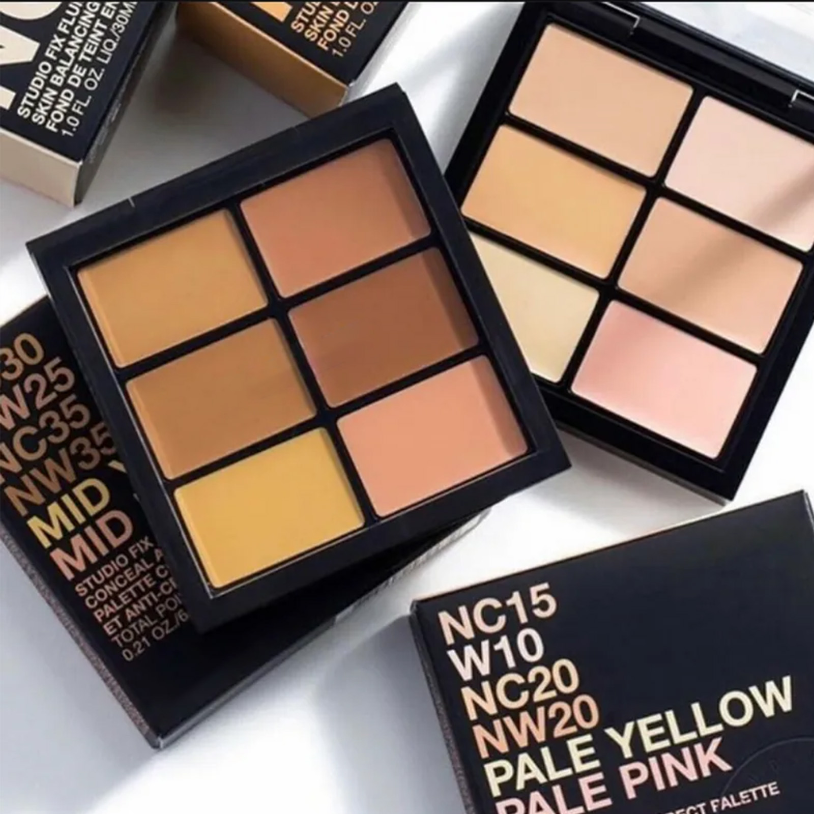 Luxury Long-Wearing 6-Color Concealer Palette 6G - Light# & Medium# Shades Full Coverage Hide maquillaje Blemishes Dark Circles All-Day Makeup ME-image-1102656173