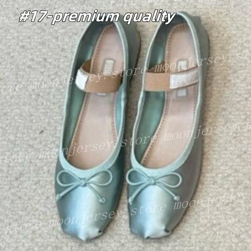 10A Premium Designer Round Toe Ballet Shoes Women Outdoor Bow Leisure Style Shoe Luxury Cute Flat Bottom Shoes 25993
