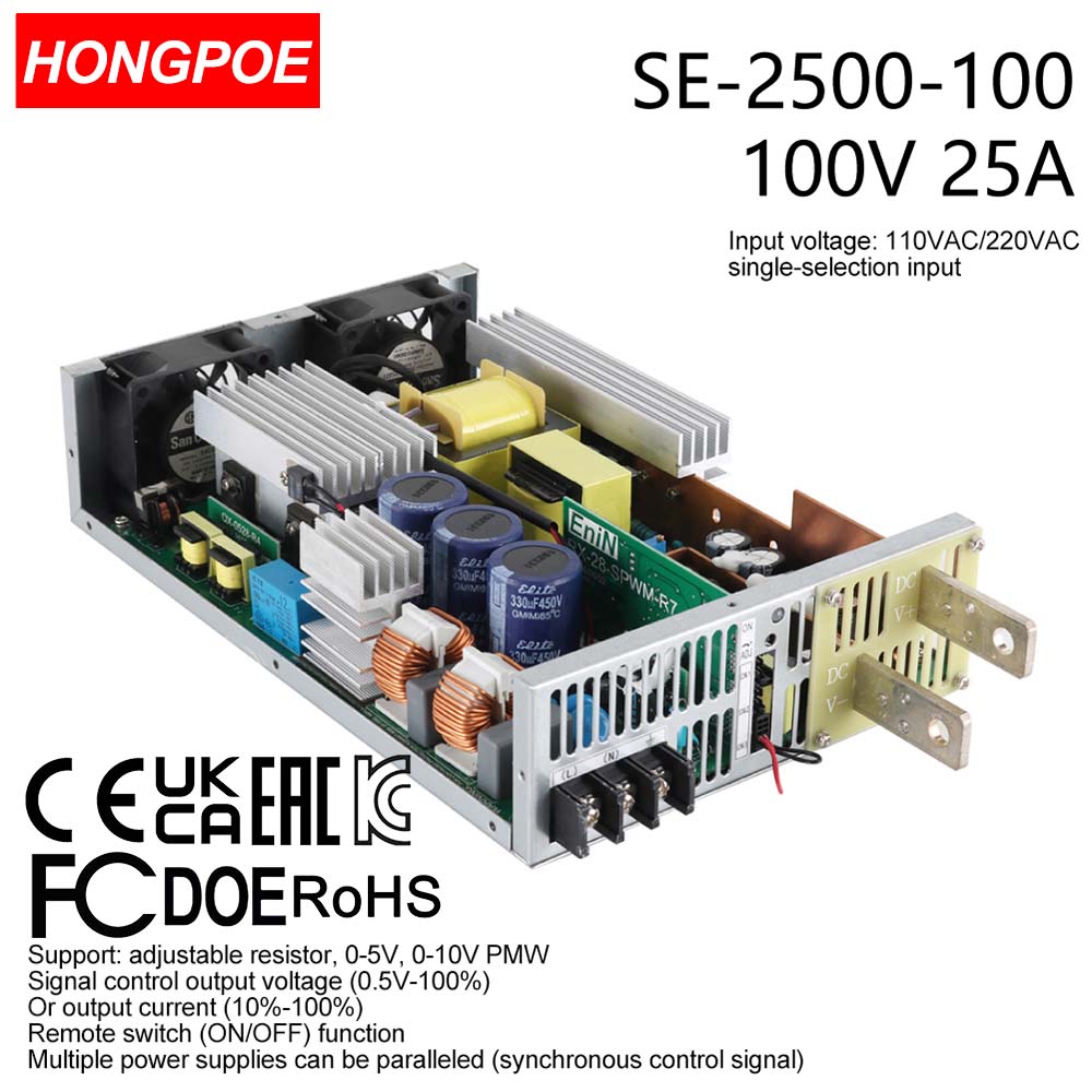0-100V 25A 2500W Adjustable AC-DC 0-5V 0-10V PLC/PMV signal control transformer, suitable for motor/battery/solar/industrial control. CE certifie-image-1109160931