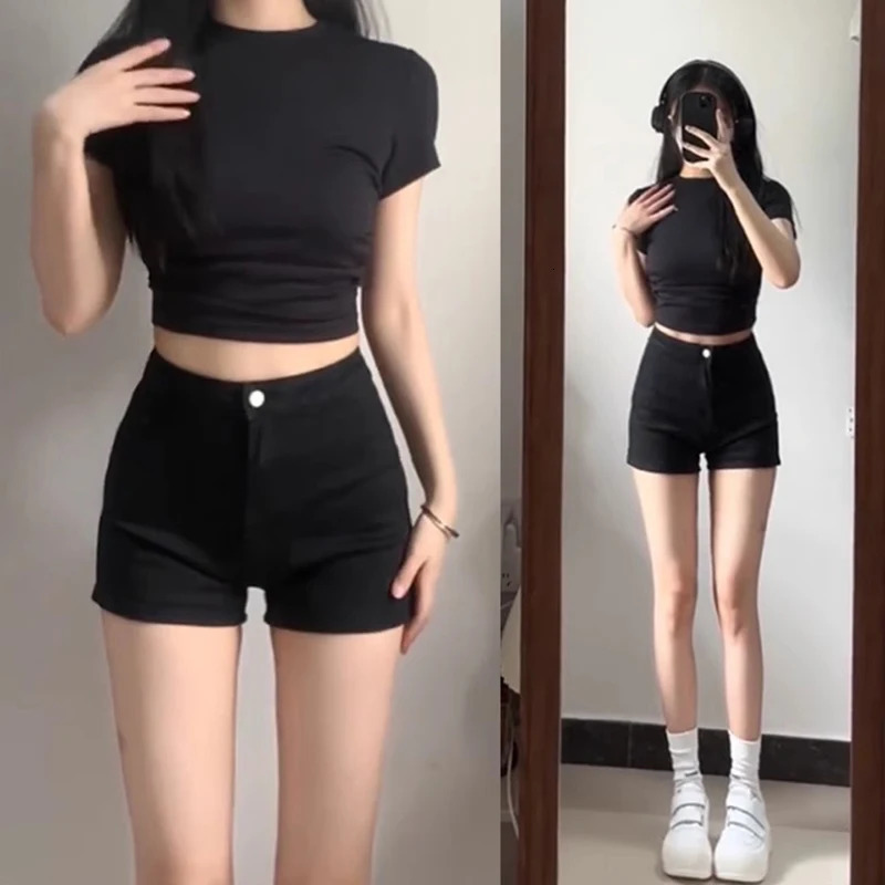 Black Womens Casual Tights Pants Ultrashort Highwaisted Slimming Leggings Sexy Petite Summer Shorts 260114