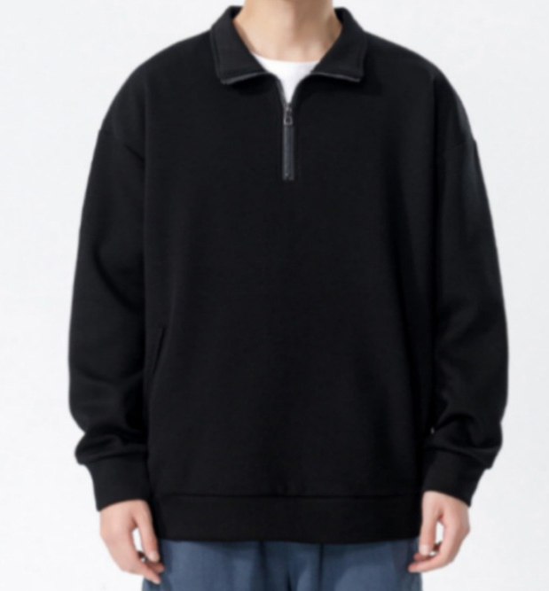 A619 sweat-shirt à col roulé pour hommes automne et hiver épaissi ample tendance décontracté