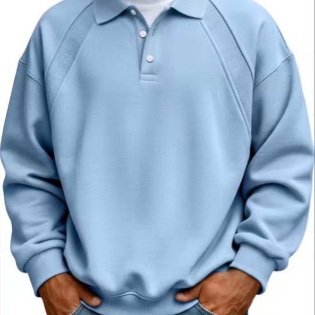 UU-L5717 Pull en tricot simple à revers pour hommes, chemises décontractées, coupe ample, sweat-shirt en polyester pour le sport et un usage quot