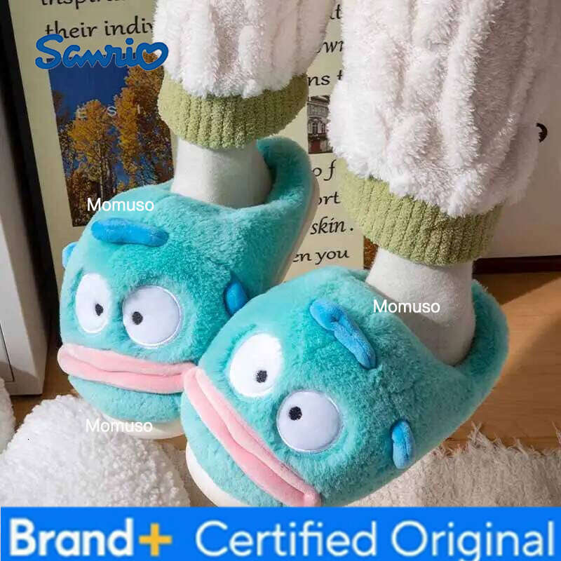 Sanrio Cartoon Hangyodon Series Anime Character Cotton Slipper Winter Indoor Anti Slip Warm Slippers Fun Household Goods Practical Gift H260115
