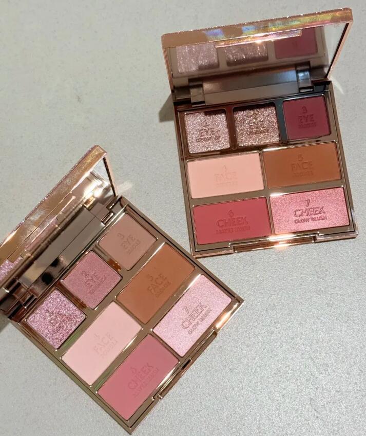 Hollywood Palette 22g Eyeshadow Blush Highlighter 5 Minute Instant Face Eye Beauty Makeup 2Colors Pretty Dreamy Bronzed Glowing Eyes Cheek Matte Fac