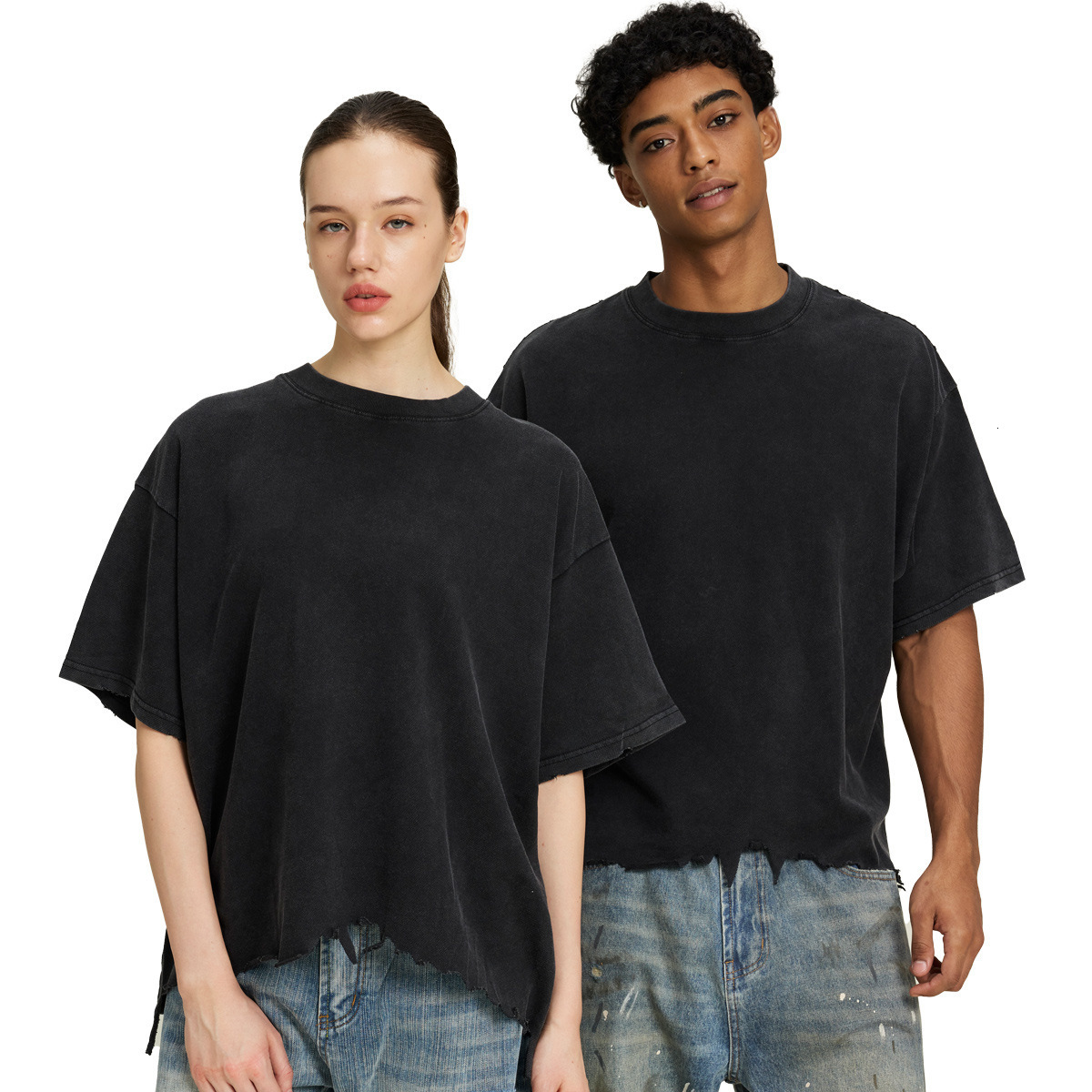 T-shirts Y2K Streetwear hommes surdimensionné t-shirt Vintage Harajuku noir couverture en coton 250819