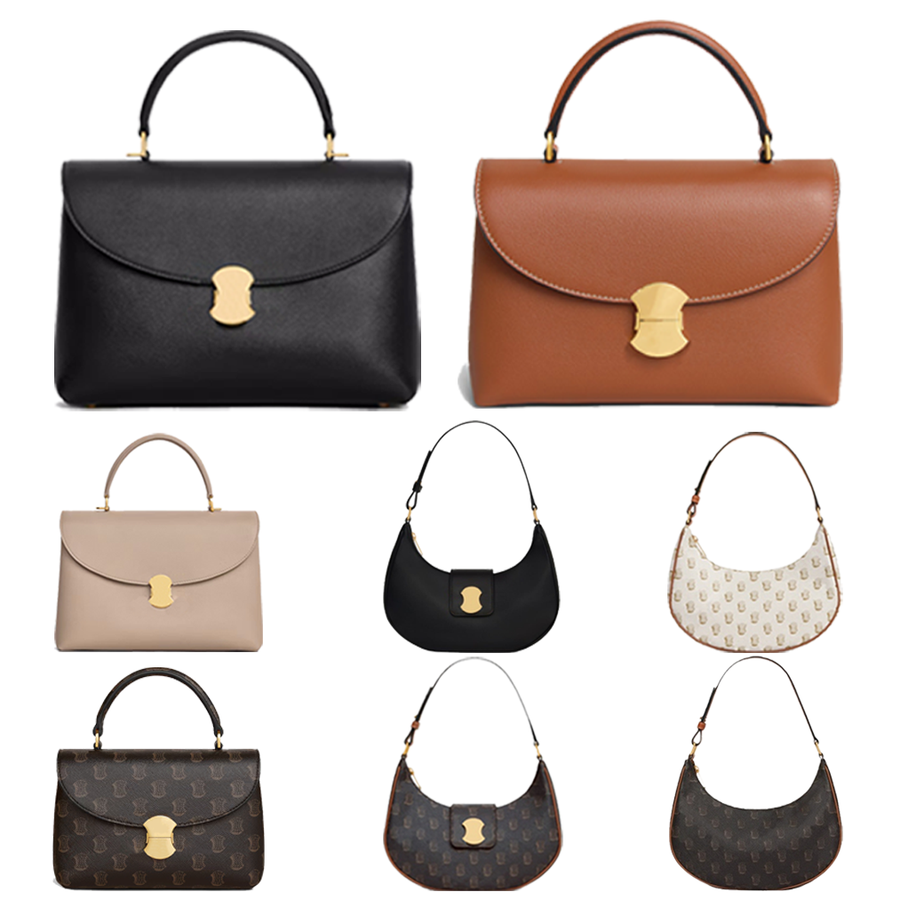 TEEN NINO handbags leather Shoulder Bag Luxury Designer bags triomphes metal lock buckle tote bag Womens mens Clutch crossbody bag 10A quality trave