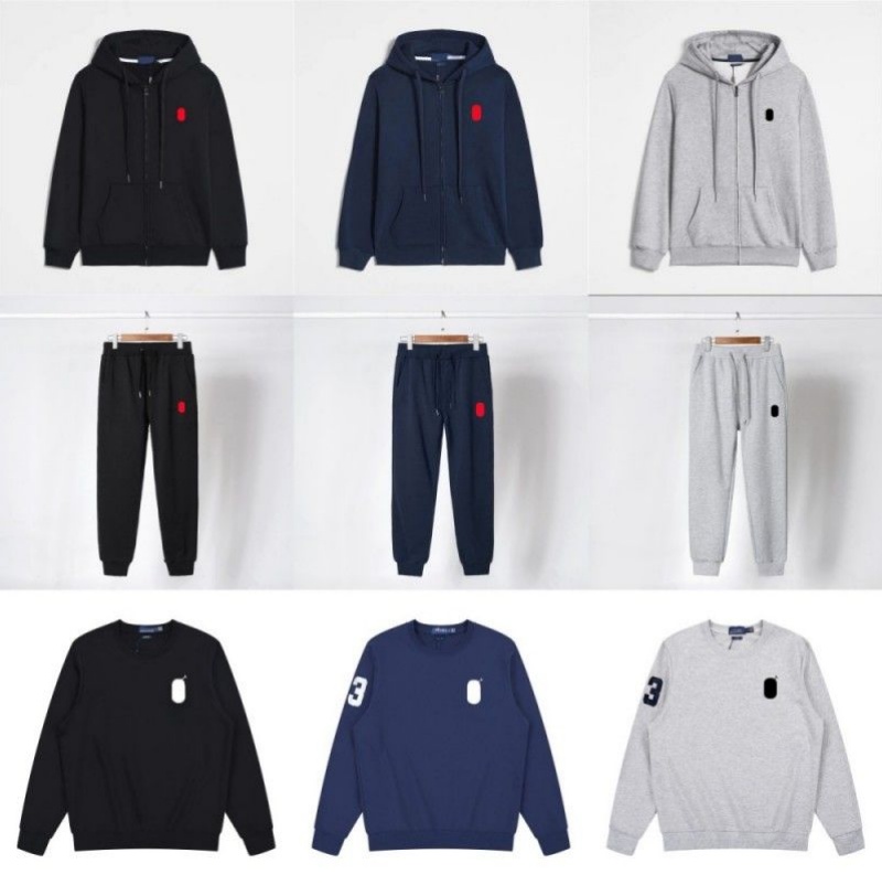 26ss Nouveau Polo Sweats à capuche Hommes Sportswear Survêtements Sportsman Sweat Joggers Set Pantalon grand cheval polo Hombre Pull à capuche Pa