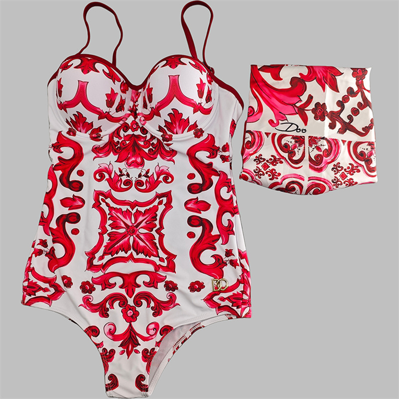Elegant Push Up Bodysuit For Women Girls Holiday One Piece Swimwear With Scarf Summer Beach Pool Party Y2K Style Swimsuit