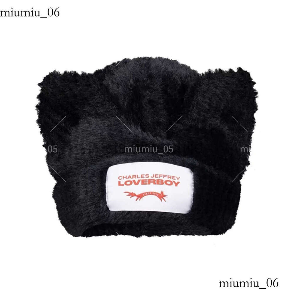 Loverboy Designer For Women Plush Knit Hat Warm Bunny Wool Thick Party Props Fashion Long Rabbit Winter Beanie J250905