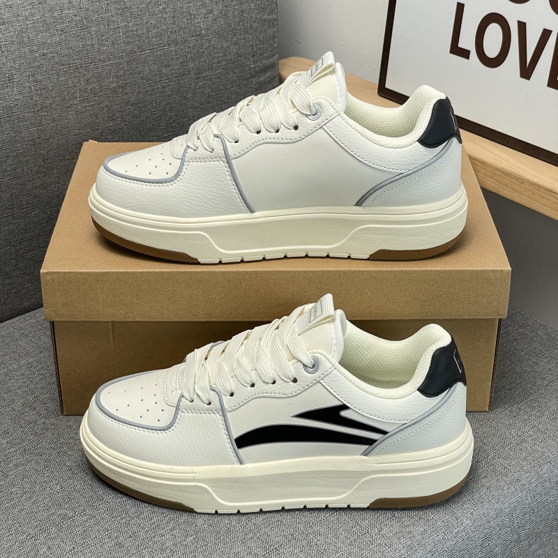 Luxury Brand Designer Shoes TEMAI Free Shipping New Design Men/Women Fashion White Low Top Board Shoes With Thick Sole Classic Logo: Comfortable Bre
