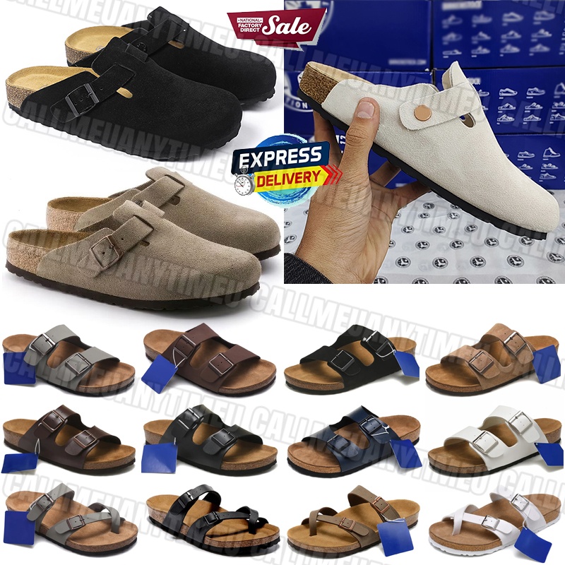 birkenstsocks Designer Slides clogs Sandales clog Chaussures en cuir véritable fourrure doublées de polaire Chaussures d'extérieur respirantes
