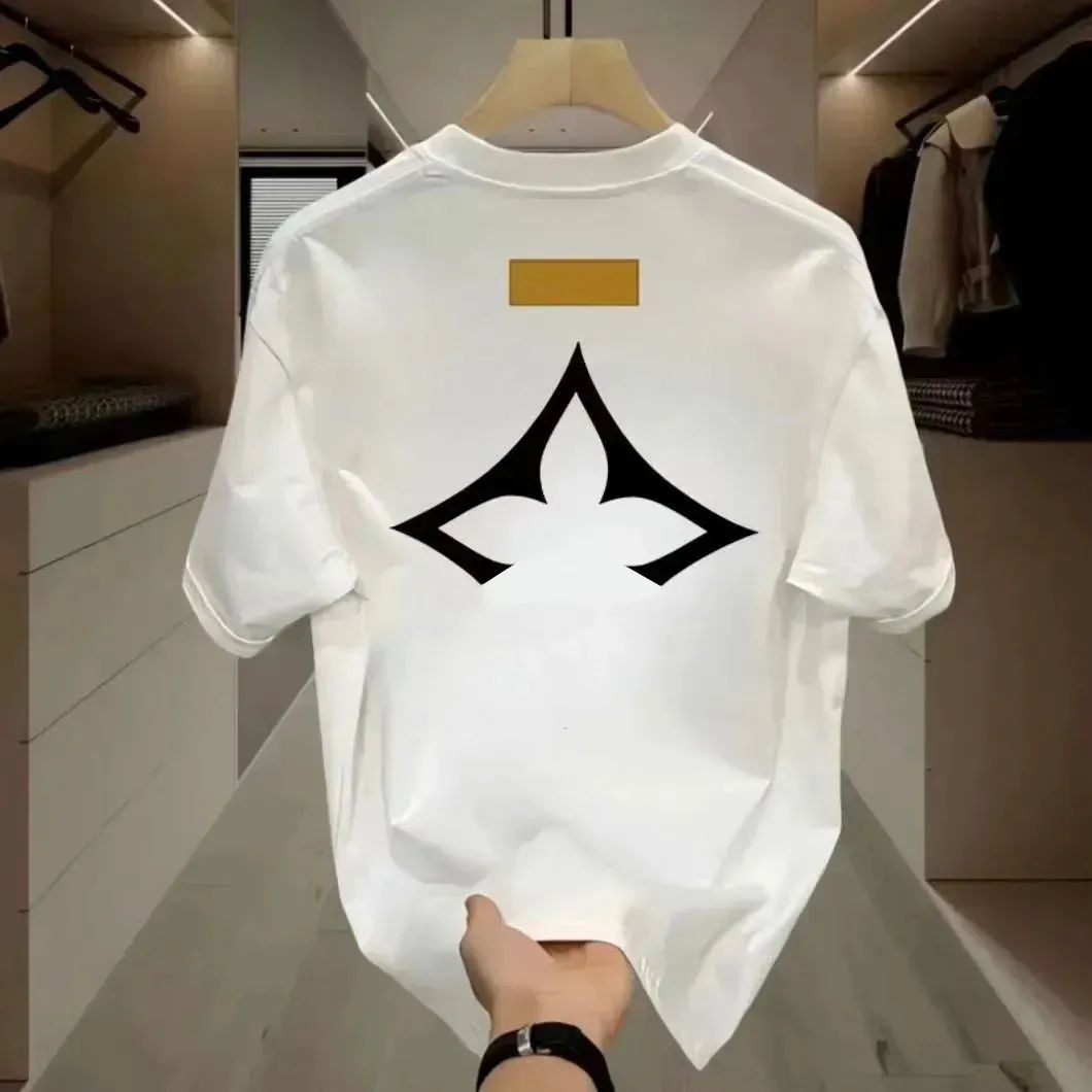 Fashion Letter Print mens designer t shirt 100% cotton casual lvs tshirt chest letters summer mens tshirt designer shirts European and American s