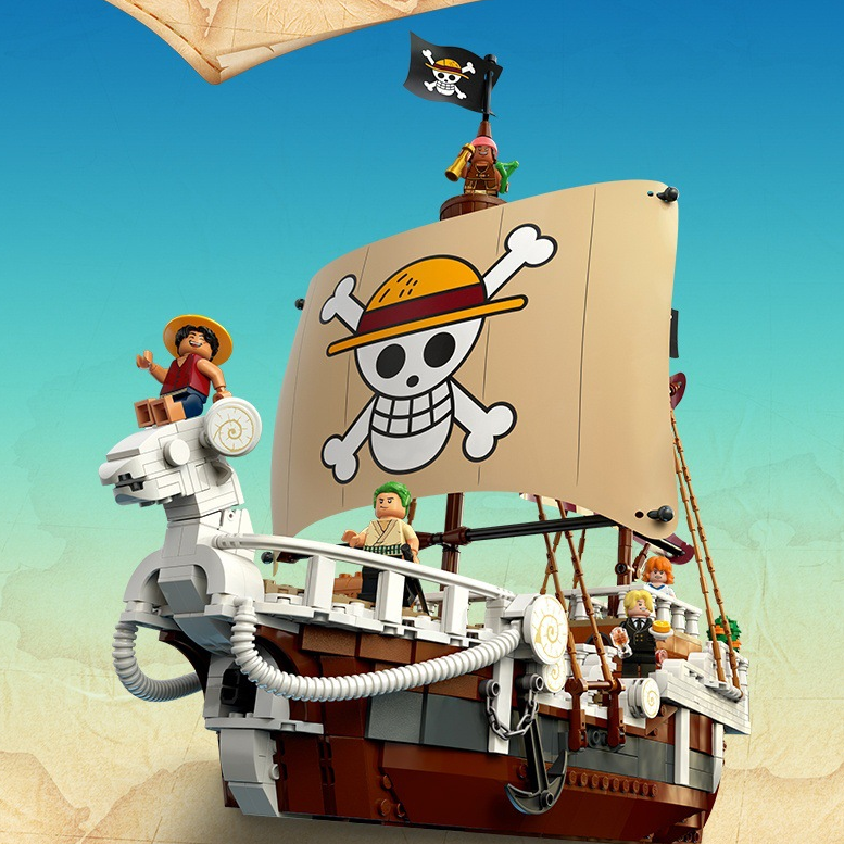 75639 One Piece Series Meli Pirate Ship Building Brick Model Toy-image-1099497872