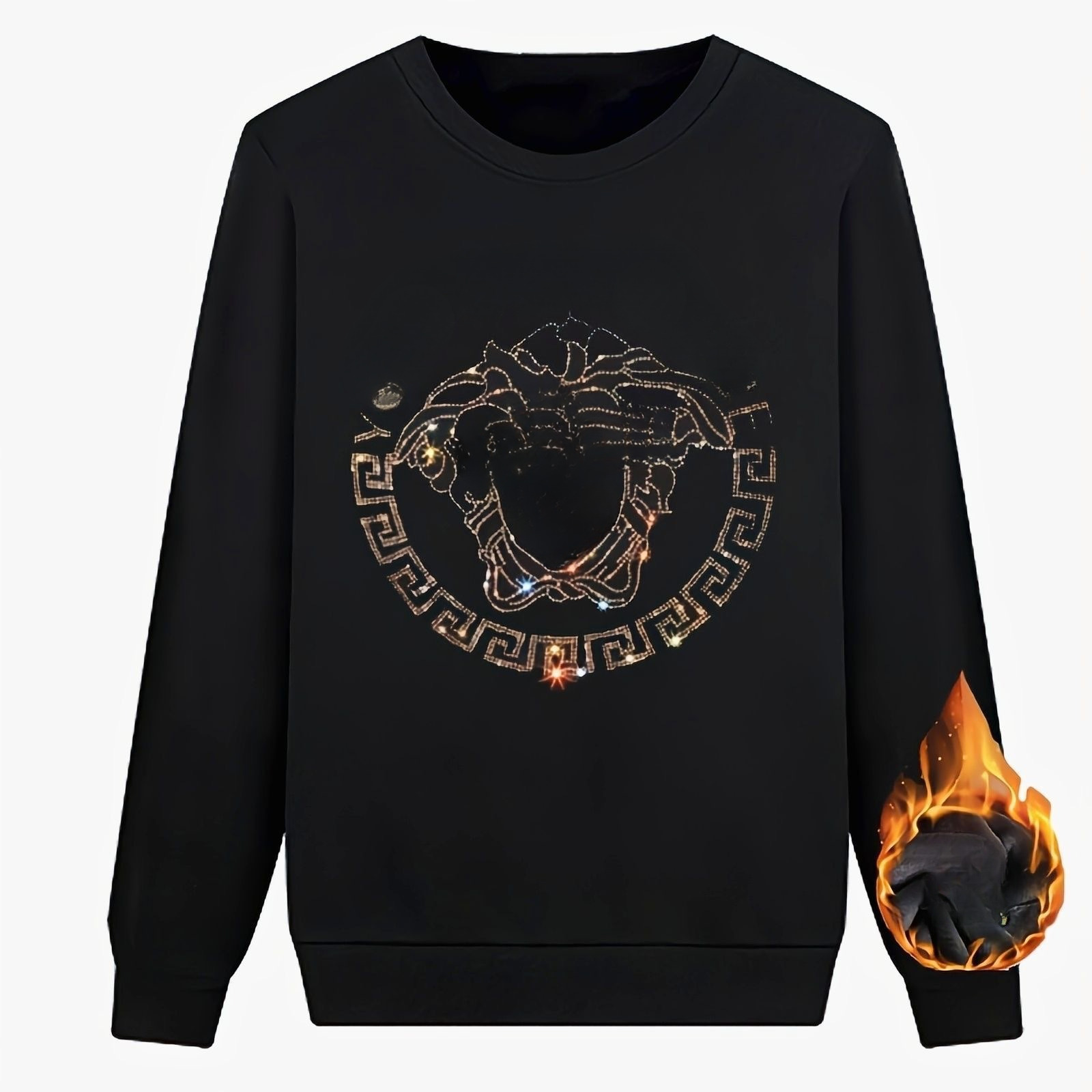 Sweat à capuche Medusa Diamond Set Sportswear Ensemble pour hommes Mode Automne Nouveaux hommes Mode Plus Taille