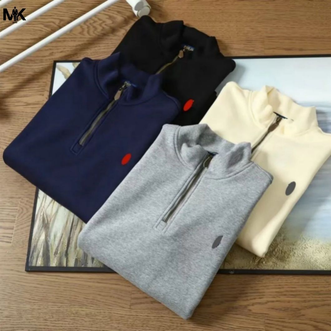 polo sweater quater zip men designer knit sweaters hoodie mens pullover uomo half zipper luxury casual small horser jumper autumn wool polo cotton