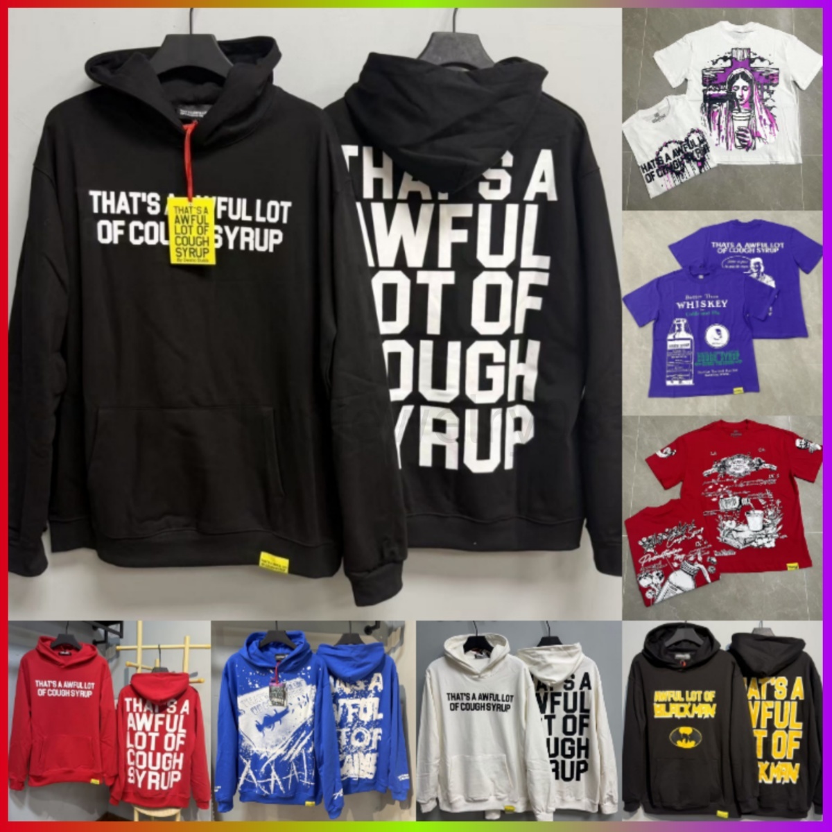 Horrible lot de caugh sirop designer sweat à capuche hommes t-shirt chemises de rue en plein air graphique tee y2k sweats à capuche hip hop sirop