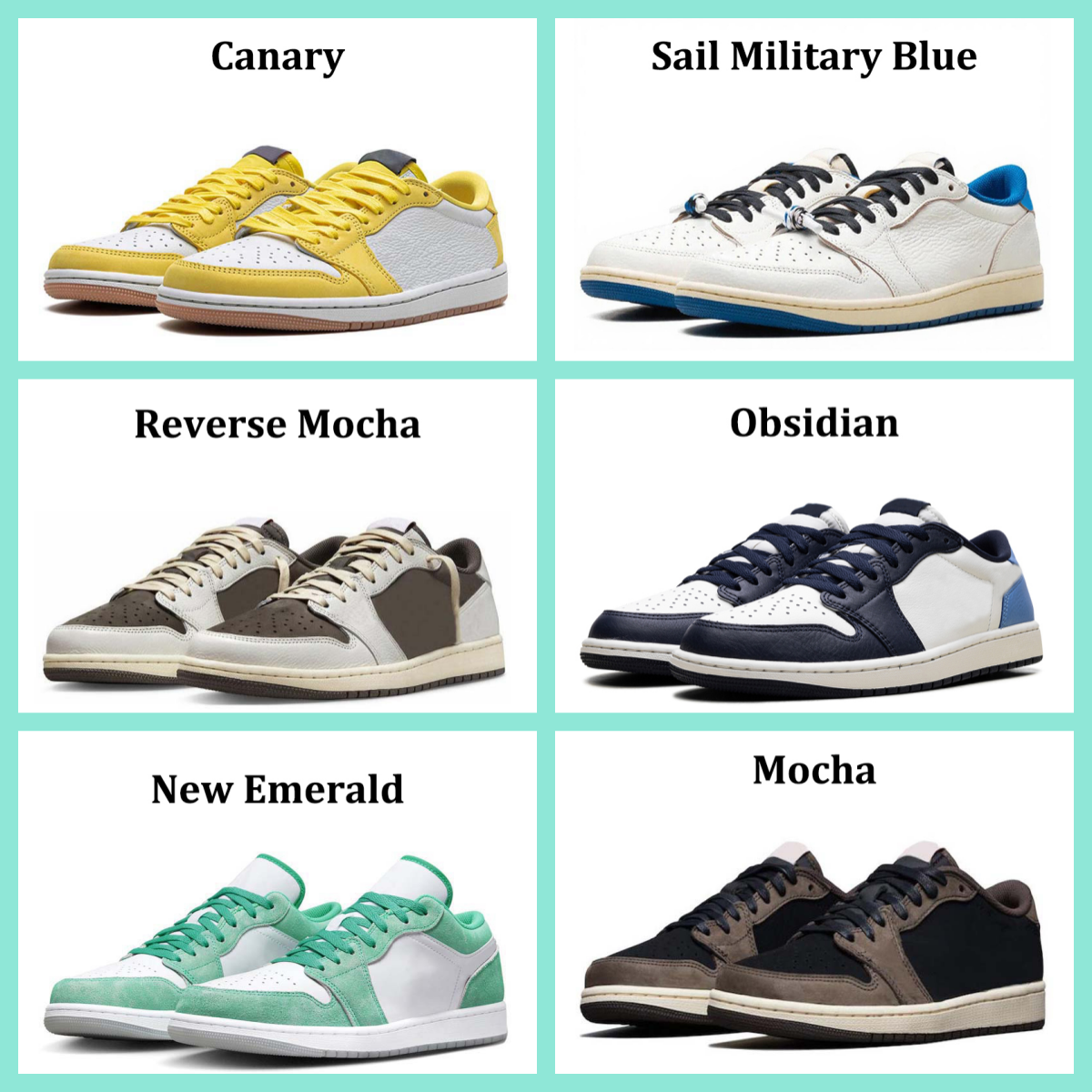 2026 Travis Cactus Jack Fragment Design Low OG SP x TS Sail 1S Bleu Reverse Mocha Baskets Hommes Femmes Chaussures de sport avec boîte d'origine