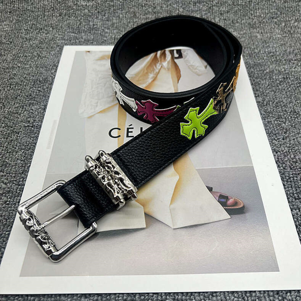 Ceintures Chromé Coeur Ceinture Boucle Boucle Patch En Cuir Blanc Pour Hommes Et Femmes Avec Rouleau Creux Vigne Motif Femmes Ceinture Célébrité