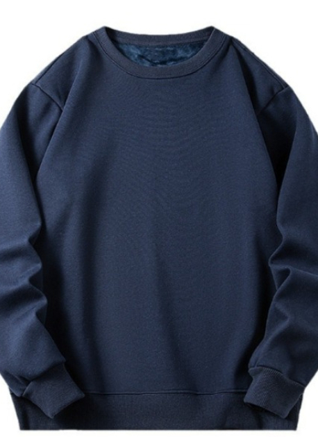 a629 Men Long-sleeved T-shirt Round Neck Casual Sweatshirt Loose