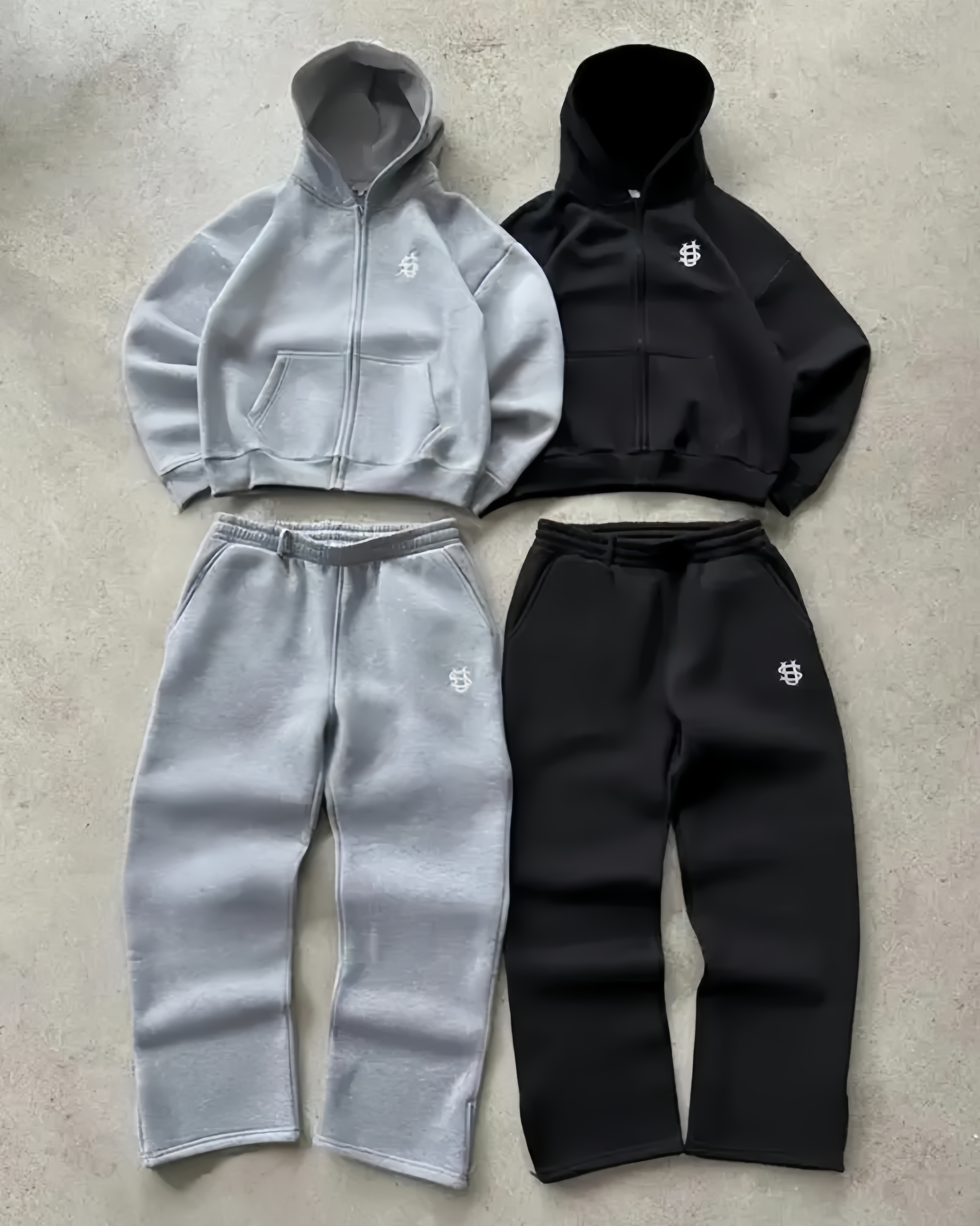 Men's Tracksuits Letter Embroidery Zip Baggy Casual Pants Suit Harajuku Fashion Women Retro Hoodies Couple Sweatshirt Unisex Sweatpants