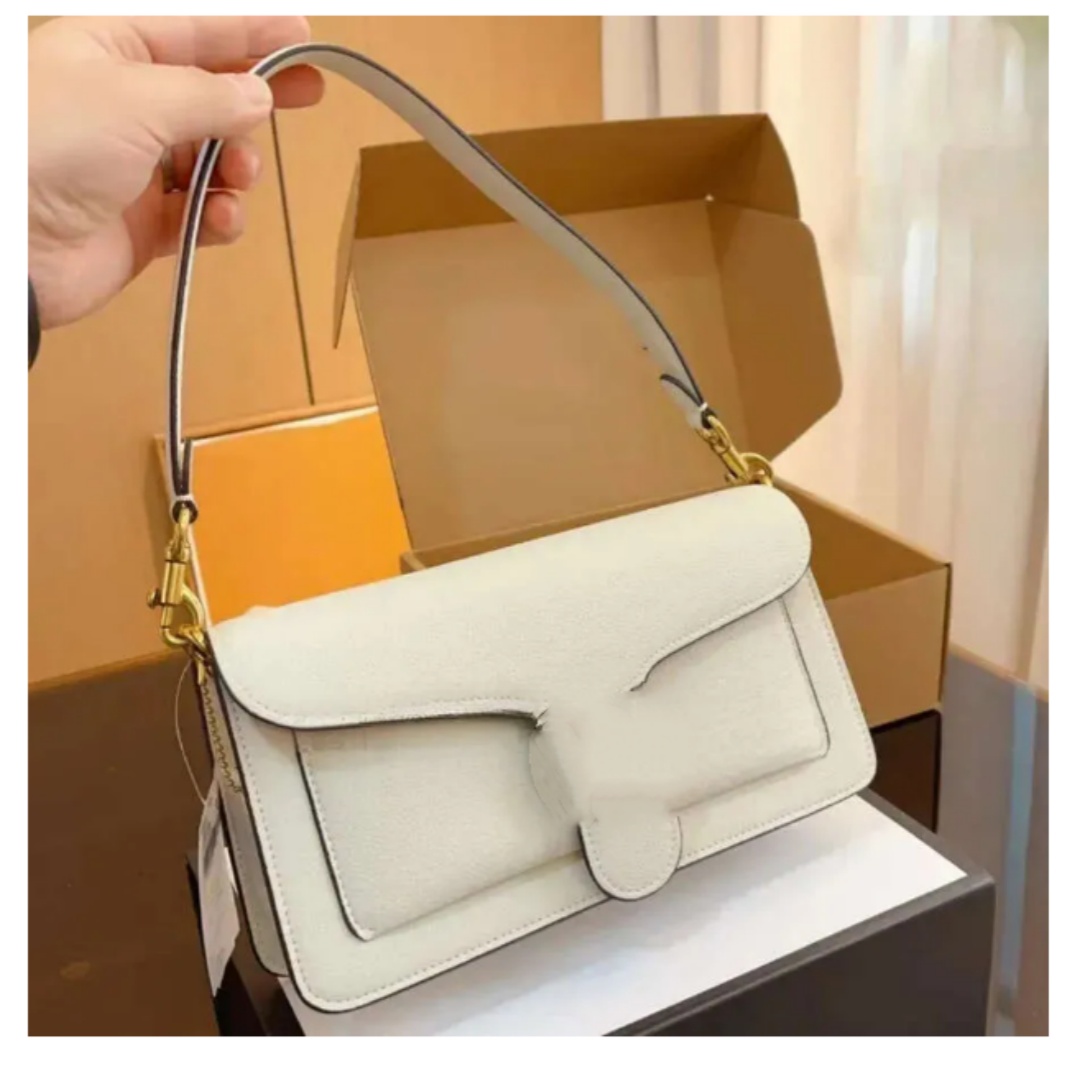 10A Designer tabby Luxury Tote Girls Womens Shoulder Bags Top Quality Solid Color with Chain Fashion Bag Real Pickup Buckle Macaron small bag