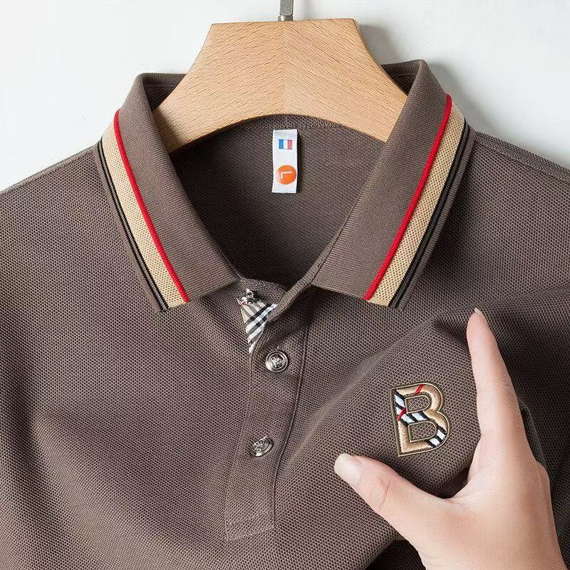 Men's Polos High End 100% Cotton Short Sleeve T-shirt Lapel Top Summer Designer Brand Embroidery Fashion Casual Polo Shirt 688