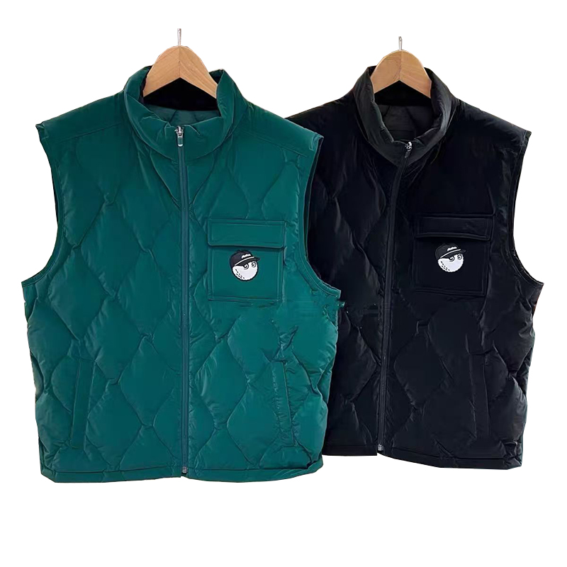 Golf Clothing Autumn And Winter New Product Men's Outdoor Sports Vest Comfortable Sleeveless Cotton Vest Men's Versatile Warm Zipper Top