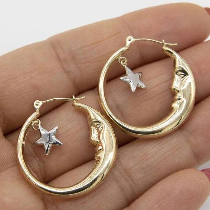 1 Pair Fashion Star Moon Minimalist Style Earrings Women's Daily 97132