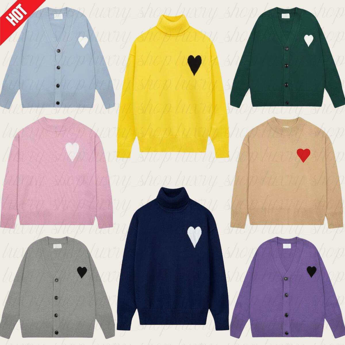 Paris Sweater Man Designer Woman Fashion Heart Pattern Round Neck Knitwear Sweatshirts Luxury Brand Lover A-Line Small Red 9cf Q260915