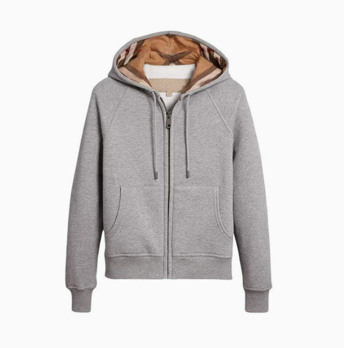 Autumn and winter thick fleece hooded zipper cotton short women's hoodie jacket simple commuting