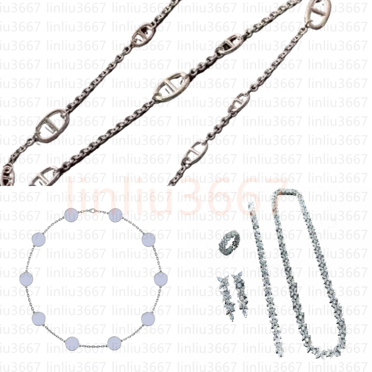 Top quality long diamond necklace with sliding diamonds with box S925 pure silver plated 18k gold sweater necklace