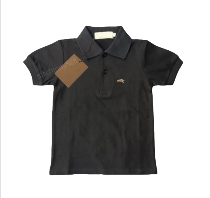 Summer Designer Kids Clothes T-Shirt Baby Boys Girls Lapel Horse Embroidery Short Sleeve Polo Shirt Luxury Children Cotton Tops