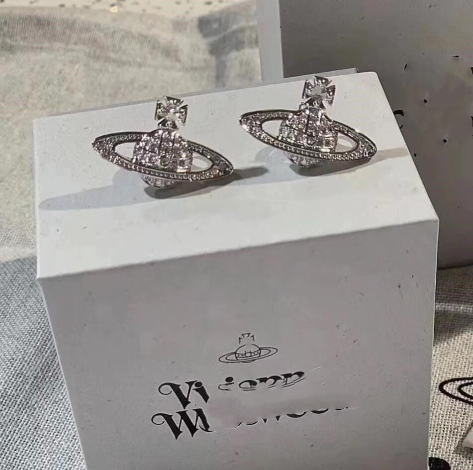 Hot selling 18K gold-plated 925 silver luxury Designer Letter studs geometric famous women's round diamond crystal pearl earrings Fashion Je-image-1106260360