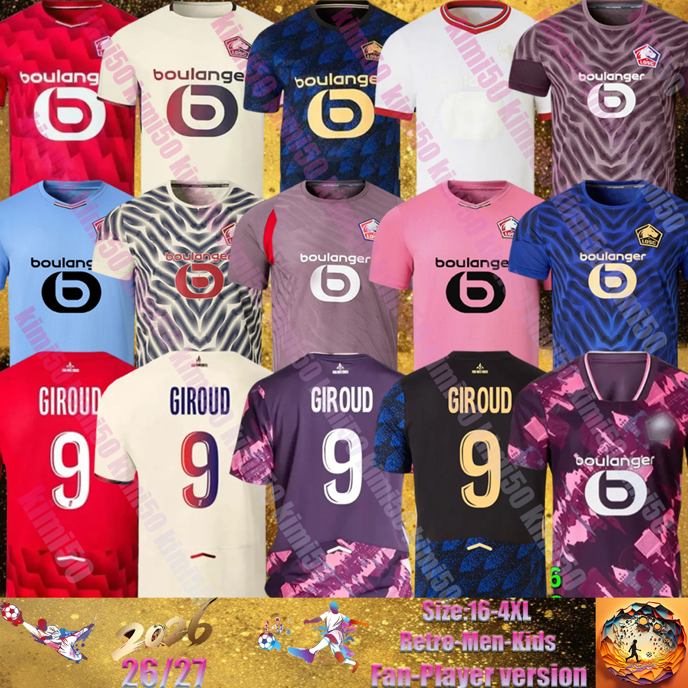 25 26 LOSC Lille 2soccer jerseys UMTITI White CABELLA J DAVID YAZICI OUNAS football T-shirt 2025 2026 Lille Olympique M.BAYO maillot Adult Kids K-image-941376079