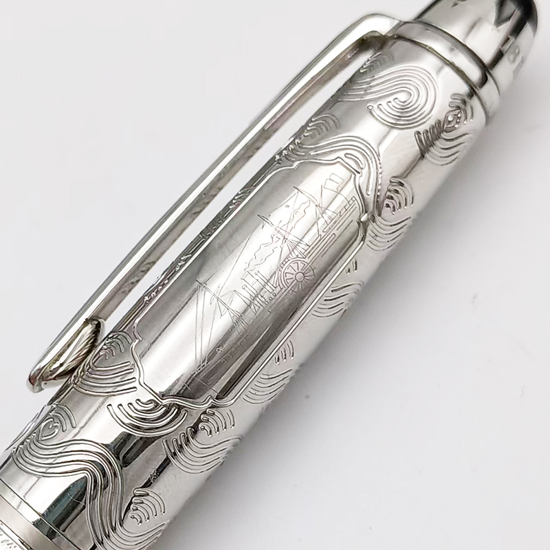 Mont MSK 145 Dark Blue Resin Classic Rollerball Ballpoint Pen Luxury Limited Edition Around The World In 80 Days Serial Number