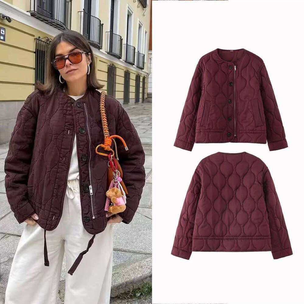 Zhehan 2025 New Autumn Jackets Fashion Loose O-Neck Thick Warm Elegant Women's Coats Personality Versatile Youth Outerwear