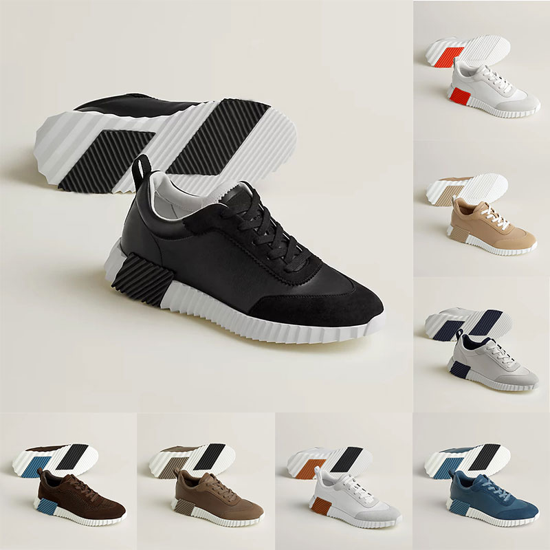 Free shipping Designer Sneakers Casual Shoes bouncing Trainers Brown Blue Grey Red Breathable Mens Womens Flat Trainer Sneaker 35-45