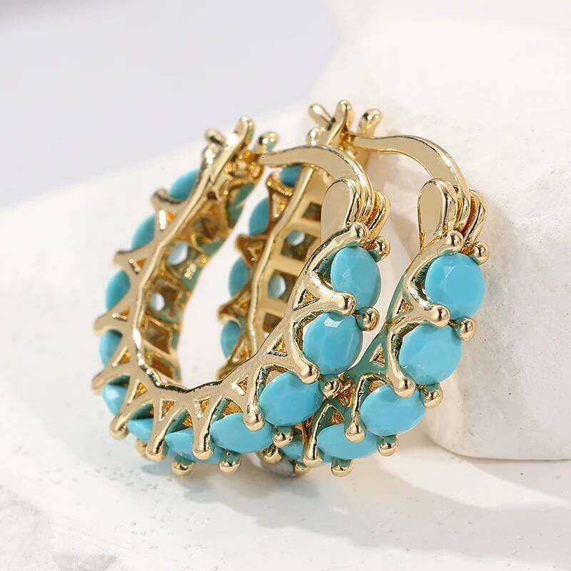 2026 New Cologne New Cologne Fashion Perfume Craftsman Synthetic perfume Turquoise Women's High Quality Round cologne Geometric Earrings Jewelr