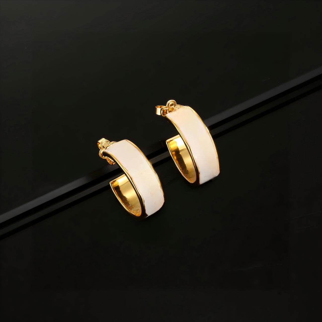 Designer women's half circle earrings luxury women's circle earrings high-quality decorative earrings