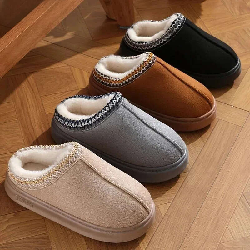 Uggsman Tasman Slipper designer slides Fashion Fluffy Platform For designer sandals women Winter Plush Warm Cotton Shoes Woman Comfort Non Slip Unis
