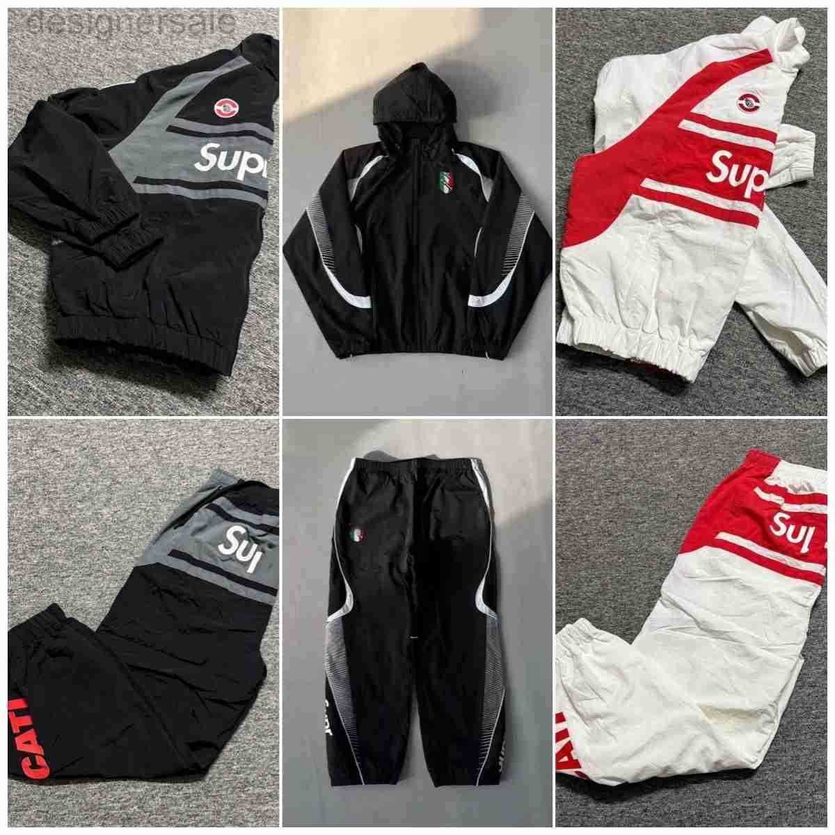 Ducati Mens Tracksuits Sports jackets Football Casual Simple Zipper High Collar Windbreaker Jackets Sweatshirt Windproof street running Sets Sportsw