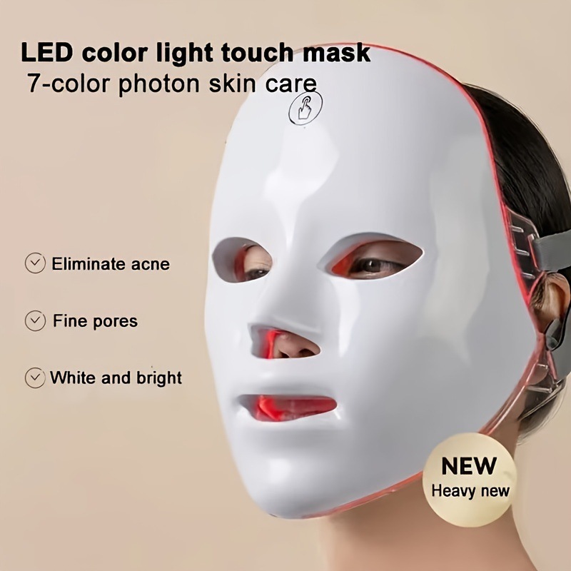 LED Facial Mask Beauty Instrument 7 Colors Photon Skin Care Light Beauty Face Masks Rejuvenation Repair and Firm SKin Lightweight Comfortable to-image-1092370989