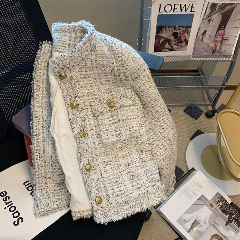 Luxury Brand Designer Clothes Style Women's Jacket Spring Autumn Winter New Tassel Small Petite Elegant Top