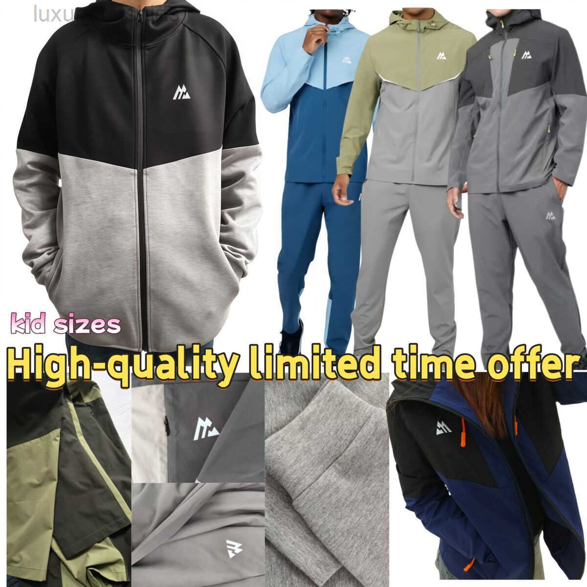 montirexs tracksuit High quality 3-piece set designer shorts and t shirt monterex tracksuit Mens Short Sleeve Set Mens T-Shirt Womens Short Sleeve B