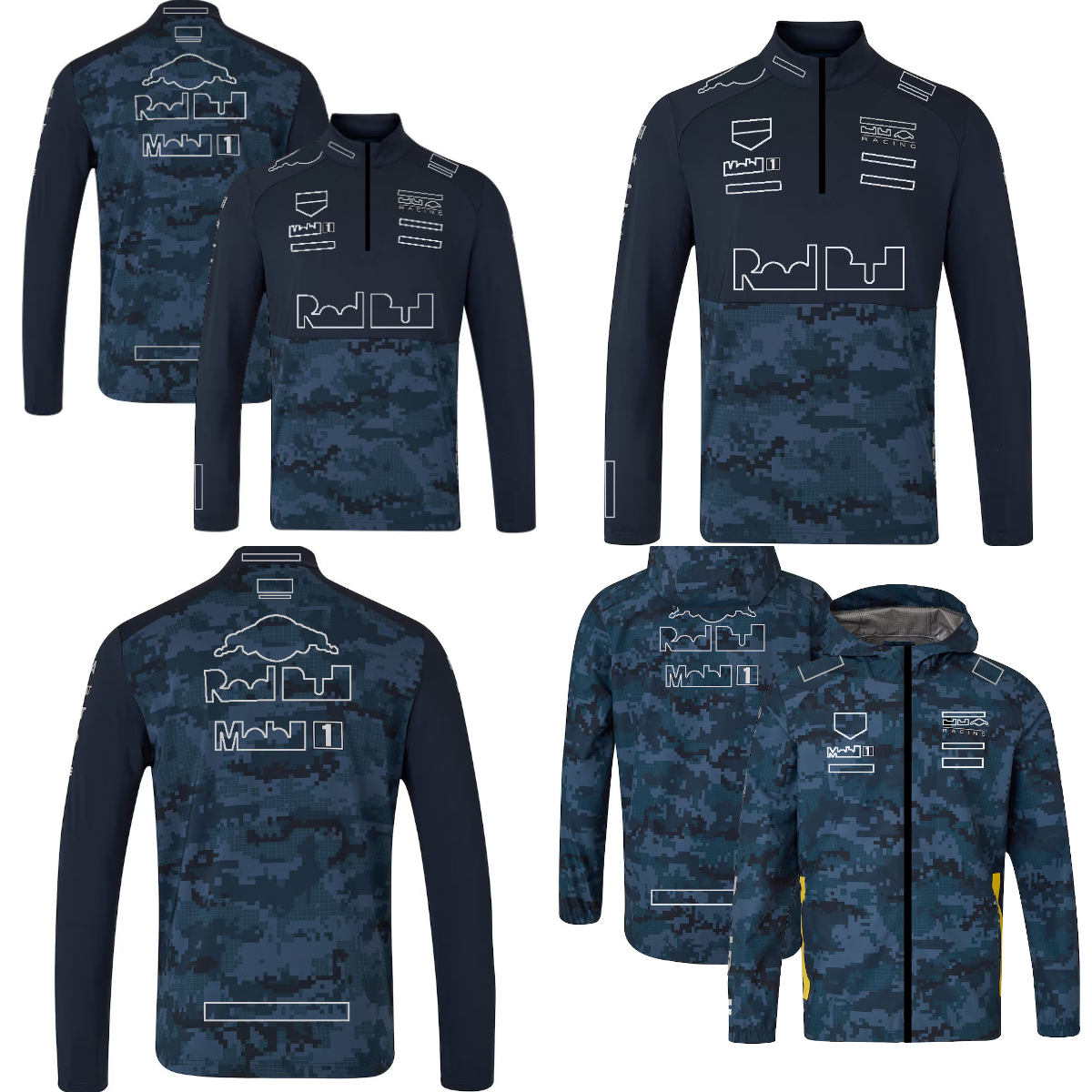 2025 F1 Team Racing Veste à capuche zippée Formule 1 Racing Pull à fermeture éclair complète Pull Veste de compétition de course d'automne pour h