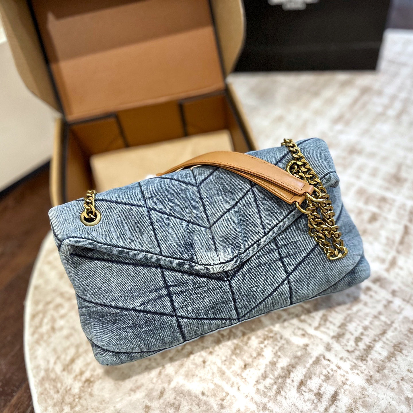 Designer bag Slouchy denim bag Women's Fashion Retro Denim Shoulder Bag Messenger Hobo bag Luxury Handbag Crossbody Quilted Denim purse Large C