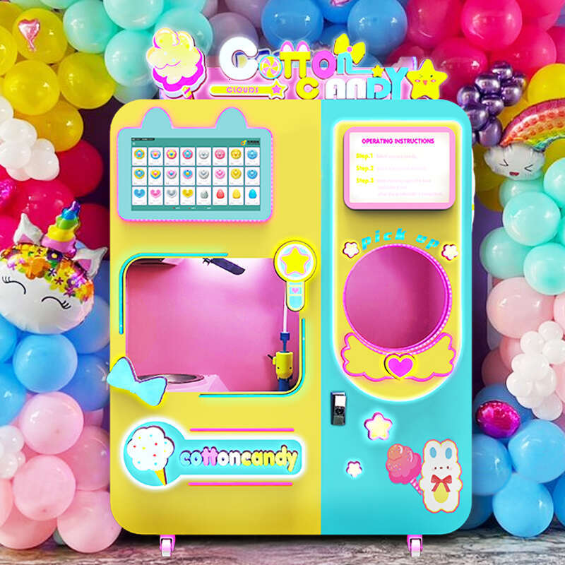 Smart Cotton Candy Vending Machine Commercial Candy Making Robot with Credit Card Payment System for Movie Theaters and High Traffic Areas-image-1092431926