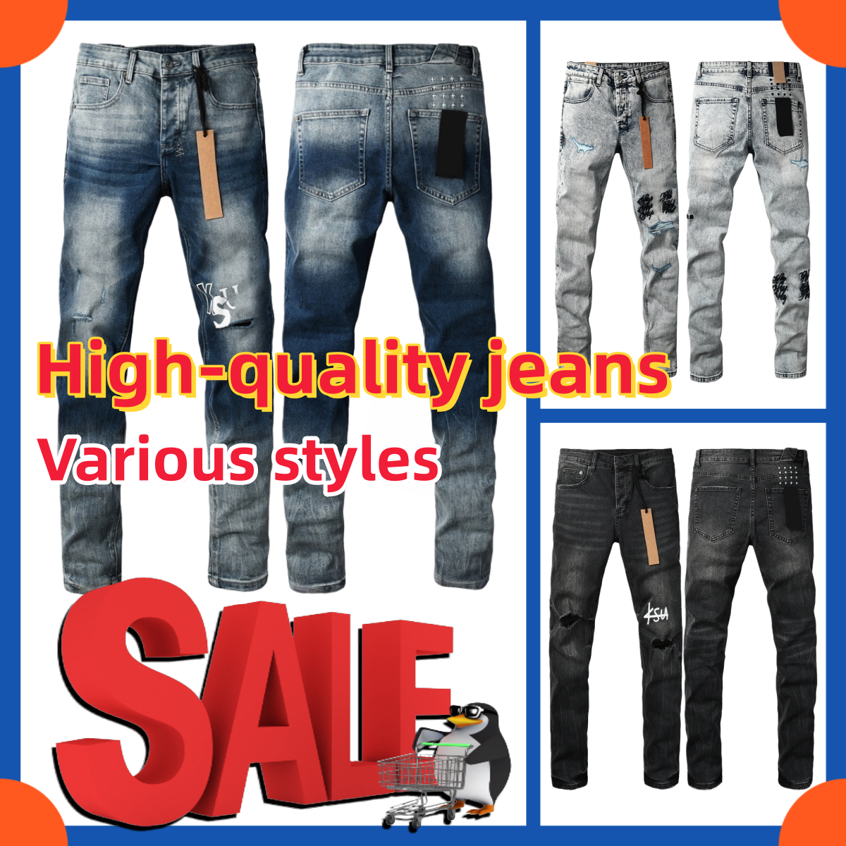 jeans designer kusbi jeans pour hommes lettre graphique hommes pantalons denim rétro jean haute qualité mode design droit streetwear pantalons de
