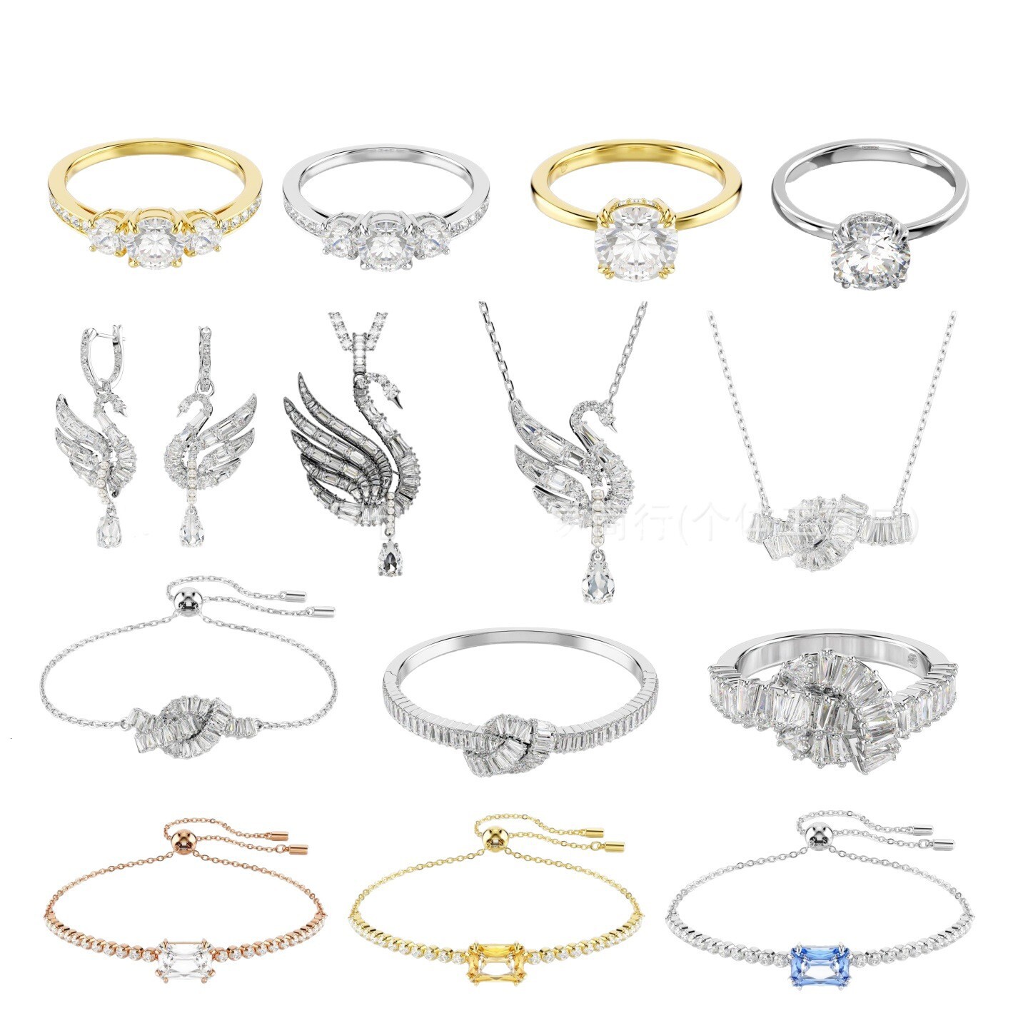 Swan Necklace Designer Swavoraki Swarovskilys Necklace For Woman Jewerly Element Imitation Crystal Swan Necklace Water Drop Ring Earing Set Bracelet