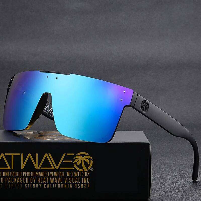 Heatwave Unisex Safety Square Polarized Sunglasses Z87 High-Quality Genuine Film Outdoor Sports Eyewear HW03 Conjoined Men Women 26Y0119